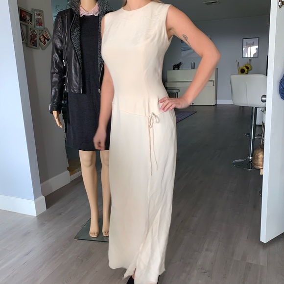 cream color maxi dress